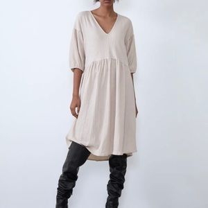 Zara (women’s M) voluminous textured weave dress